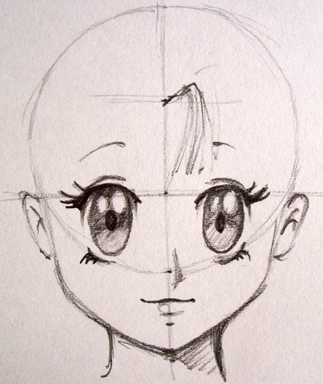 surpreendente! Como desenhar um rosto feminino estilo mangá - (como  desenhar mangá) 