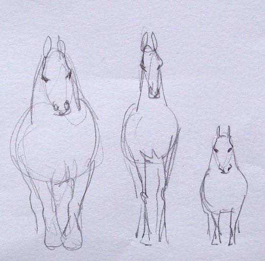 Desenho para Fazer - como desenhar um cavalo de frente Desenho para  iniciantes 